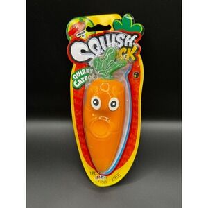 Ja-Ru Squish Attack Quirky Carrot Stretchy Squishy Sensory Toy Orange 5560 NEW